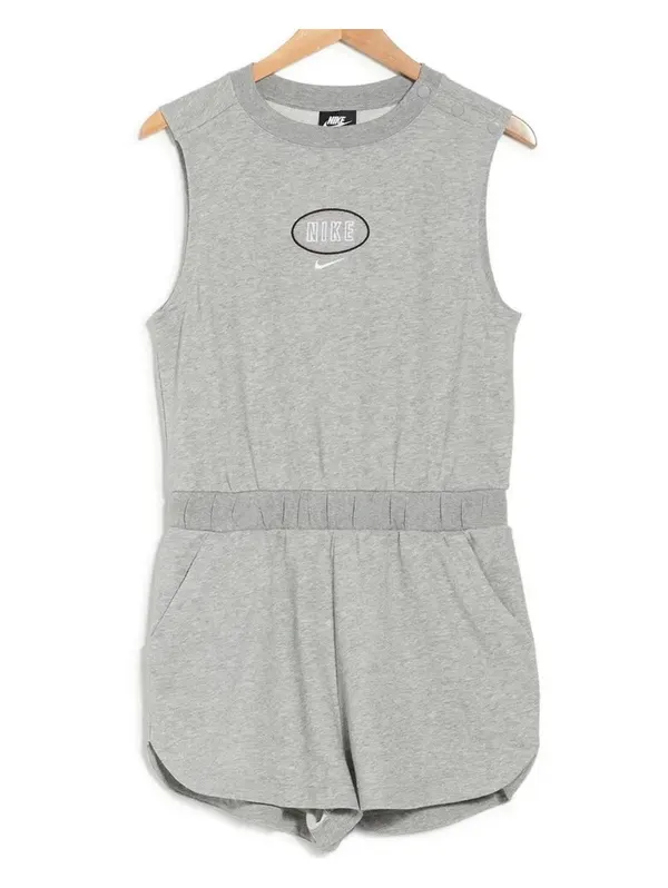 Nike Sportswear Varsity Short Romper NWT Grey Heather Size Medium - Image 2