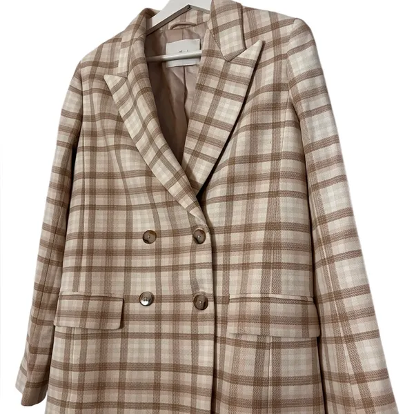 WILFRED Plaid Double Breasted Blazer - Image 3