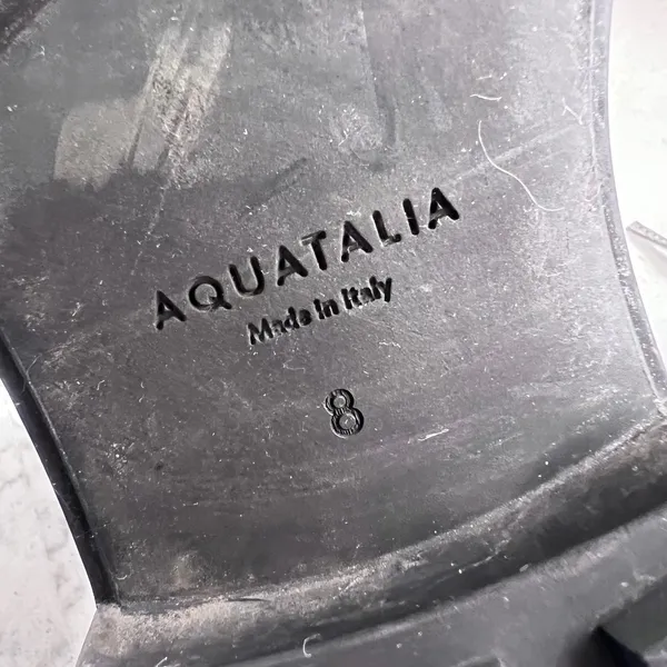 Aquatalia Womens Black Leather Suede Hiker Boots Made in Italy Lug Sole Size 8 - Image 6