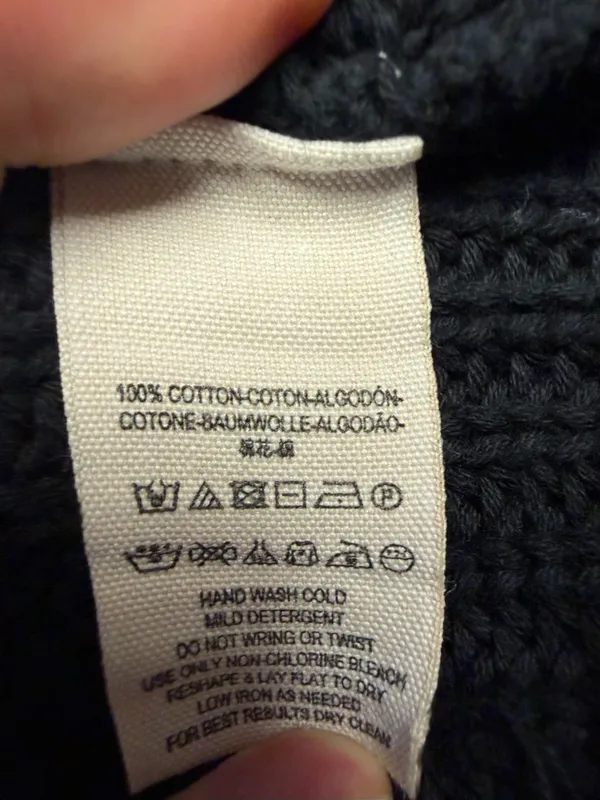 Free People Black Bell Sleeve V Neck Cotton Knit Sweater Medium 70s Cropped - Image 10