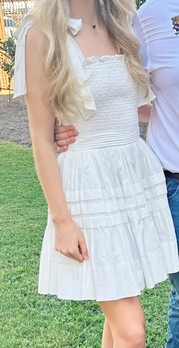 Mabel White Mini Dress - Image 2
