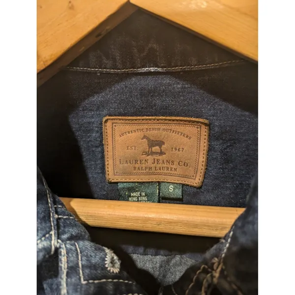 Ralph Lauren dark blue denim jean jacket women size S Excellent condition - Image 9