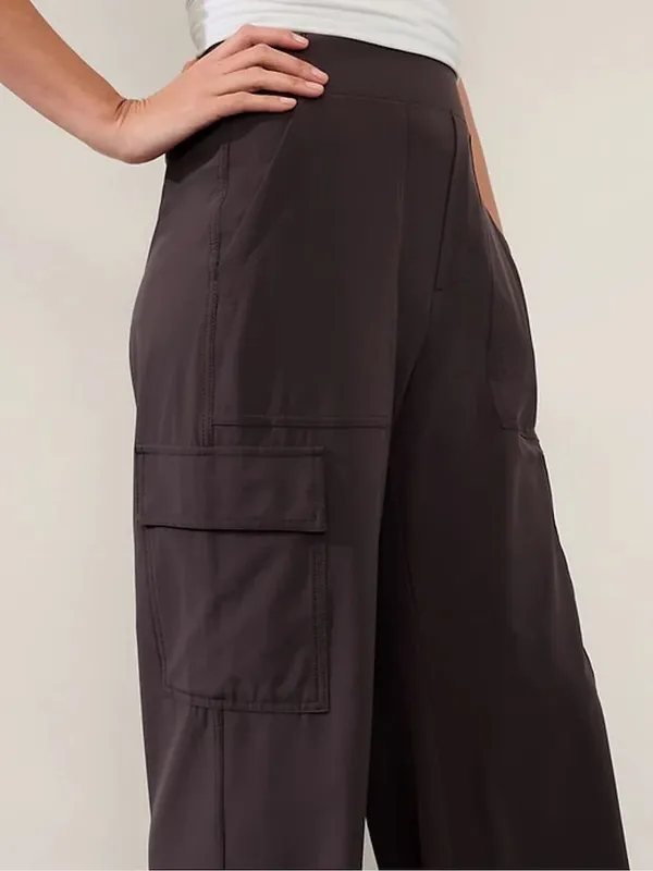Athleta Brooklyn Heights High Rise Purple Cargo Pants Size 0 - Image 2