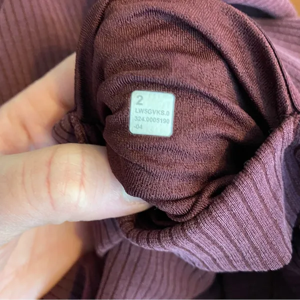 Lululemon Ribbed Softstreme Flared Pant Regular Garnet‎ red size 2 - Image 6