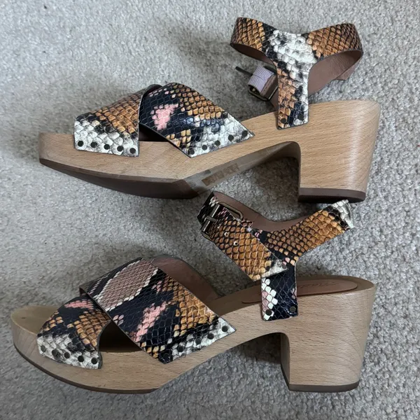 Madewell Johanna Snake Clog Sandals Size 7 Heels - Image 4