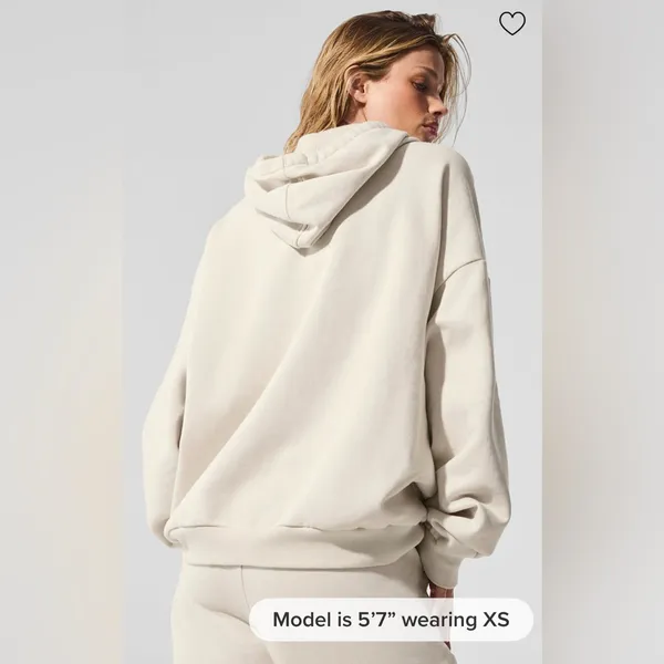 Alo Yoga NWOT Accolade Hoodie Sweatshirt Bone Color Size L - Image 2