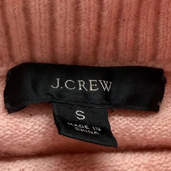J.CREW Womens Striped Pink Alpaca Wool Blend Turtleneck Sweater Size S‎ - Image 5
