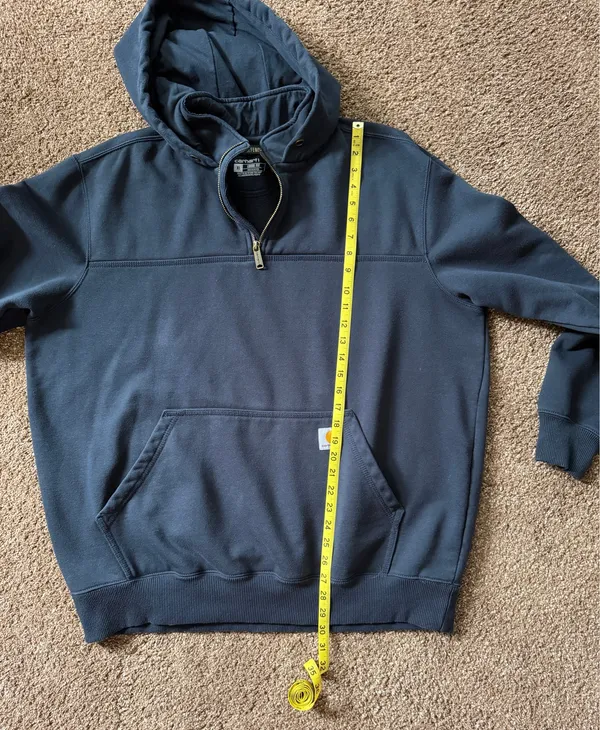 Carhartt Men's Rain Defender Paxton Heavyweight Hooded Quarter Zip Mock Sweatshirt - Image 6