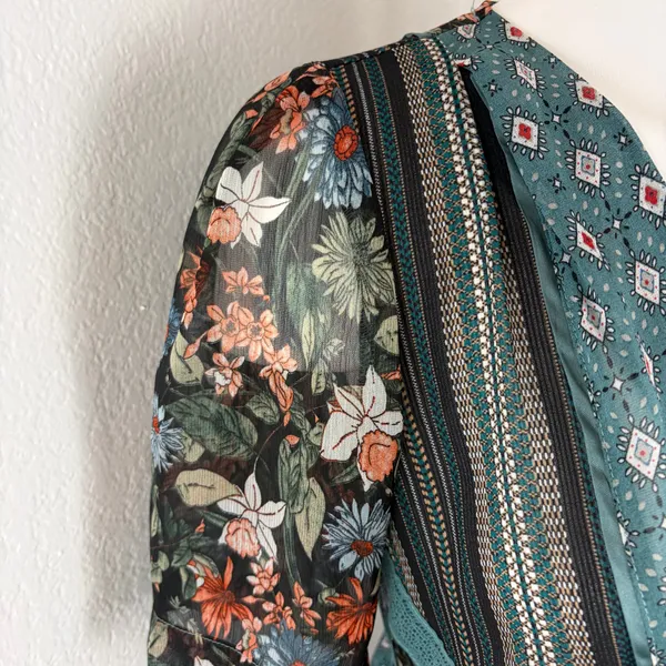 Anthropologie Tiny lovely patchwork wrap top - Image 5