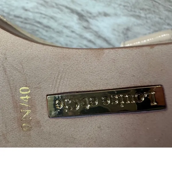Louise et Cie Nude Patent Leather Ankle Strap Wedge Sandals Size 9N 40 - Image 5