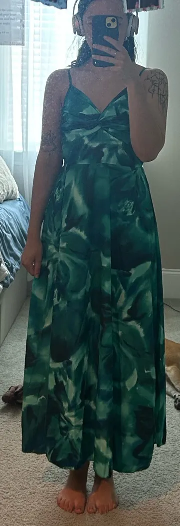 Amazon Green Blue Midi Dress  - Image 2