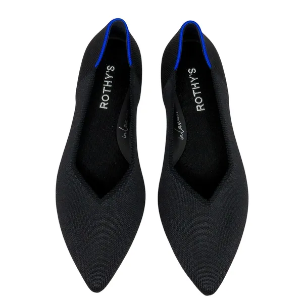 Rothy's The Point II Black Flats Pointed Toe In Love Insole Ballet Flats 6.5 - Image 3