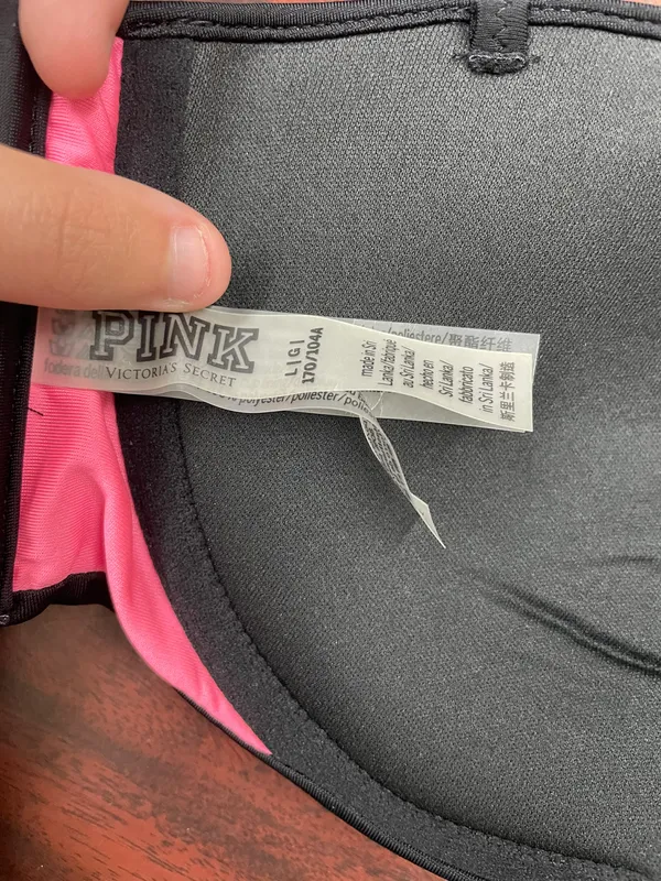 PINK Victoria’s Secret Black Strapless Bikini Top Size Large - Image 4