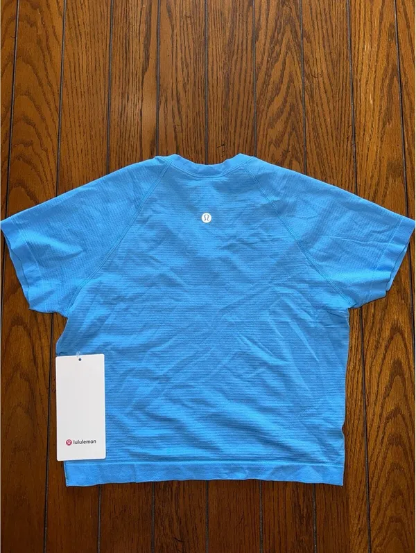 Lululemon Swiftly Tech Cropped Short Sleeve 2.0 Ocean Wave Size 8 NWT - Image 2