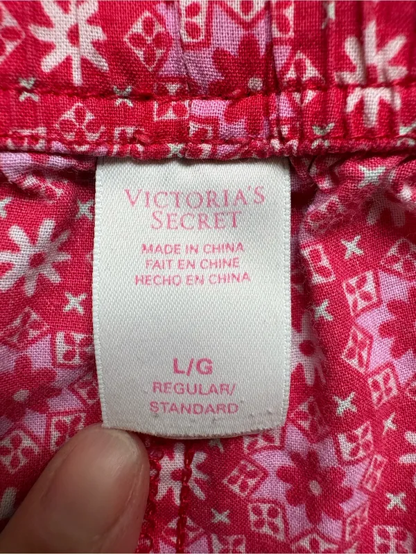 Victoria’s Secret Snowflake Holiday Cotton Pajama Set Large Christmas - Image 5