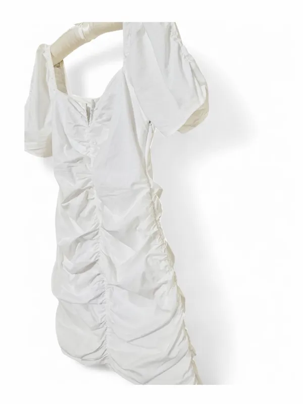 Anthropologie Sanctuary Women’s Puff Sleeve Shirred Poplin Ruched Dress Size 4 - Image 11