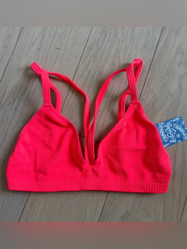 Free People Keira Seamless Bra Bralette in Coral Pink NWT - Image 3