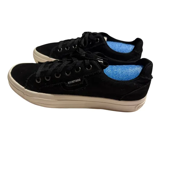 Rocket Dog Jazzin Black Canvas Low Top Frayed Sneakers Womens 9 C317/0721‎ - Image 12
