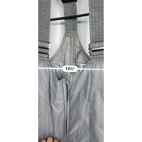 Vtg JC Killy Bib Overalls Women 10 Gray Ski‎ Insolated Quilted Snow Suspenders - Image 7