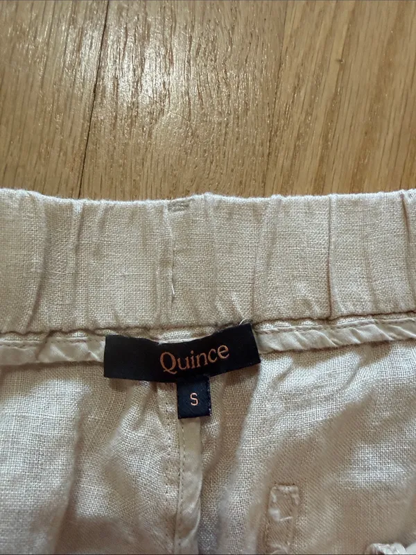 Quince 100% European Linen Pants 25" Oxford Sz S - Image 2