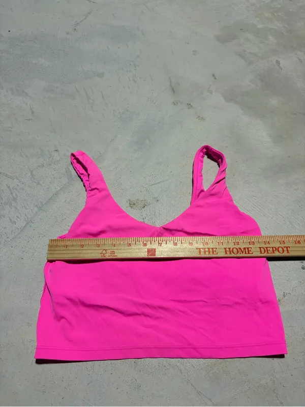 Aerie offline real me recharge least support Women's Bright Pink crop tank large - Image 2