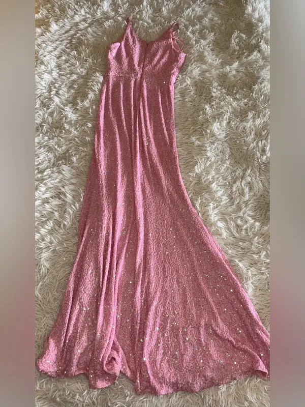 NEW Dress The Population IRIS peony Pink Sequins Gown Sz S - Image 5