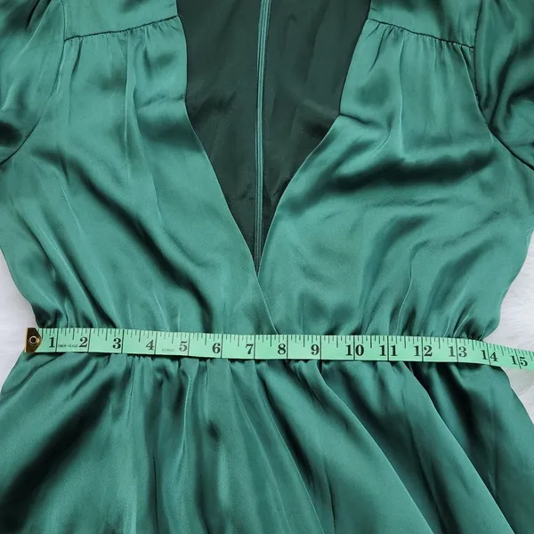 Lovers + Friends Ivy Dress Fit and Flare‎ Long Sleeve Green Small - Image 9