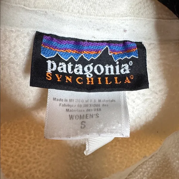 Patagonia Synchilla Cream Fleece Vest Women’s Size Small Zip Up - Image 3