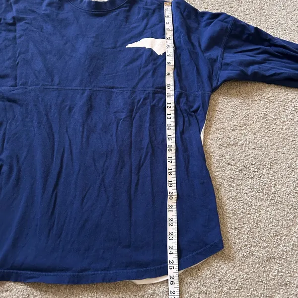 ROYCE North Carolina spirit jersey Long‎ Sleeve Blue Tee Casual size small - Image 7