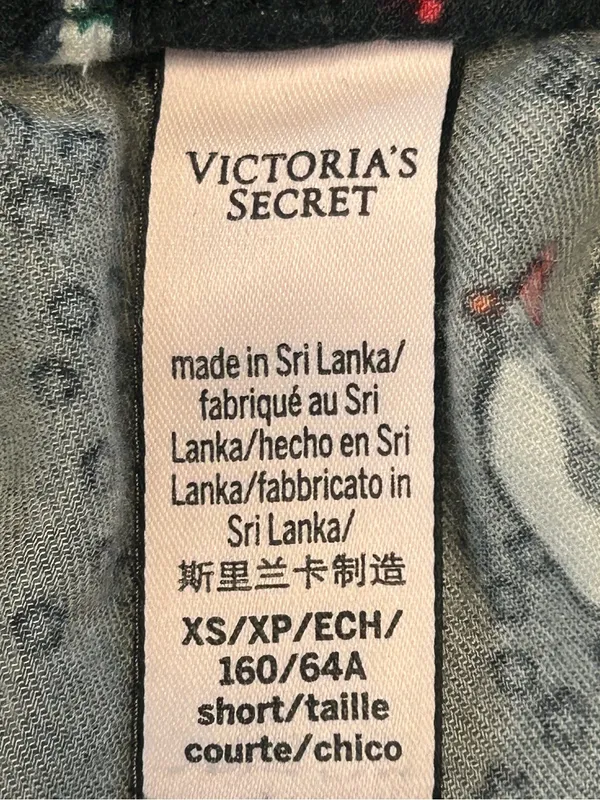 VTG Victoria's Secret The Dreamer Flannel Pj Set tuxedo Penguin Holiday cozy SM - Image 9