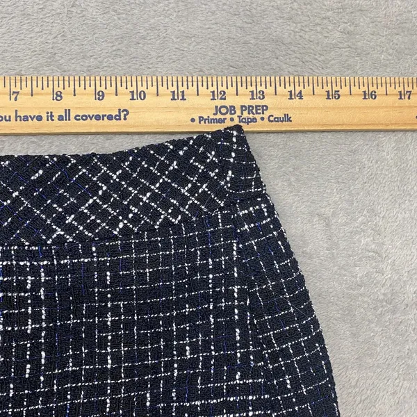 J Crew Skirt Womens‎ 00 Blue Black Tweed A Line Short Office - Image 2