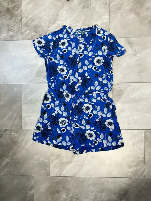 Fleur Bleue Womens Romper Size 4 Jumpsuit Floral One Piece Summer Travel - Image 4