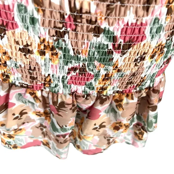 Runaway Acantha Floral Sweetheart Smocked Bodycon Mini Dress Size XL NWT - Image 5