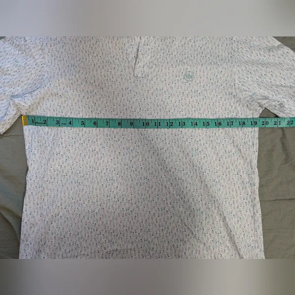 NWOT Peter Millar Polo Shirts Pima Cotton Lot Of 2 Women's Small Patterned White - Image 7
