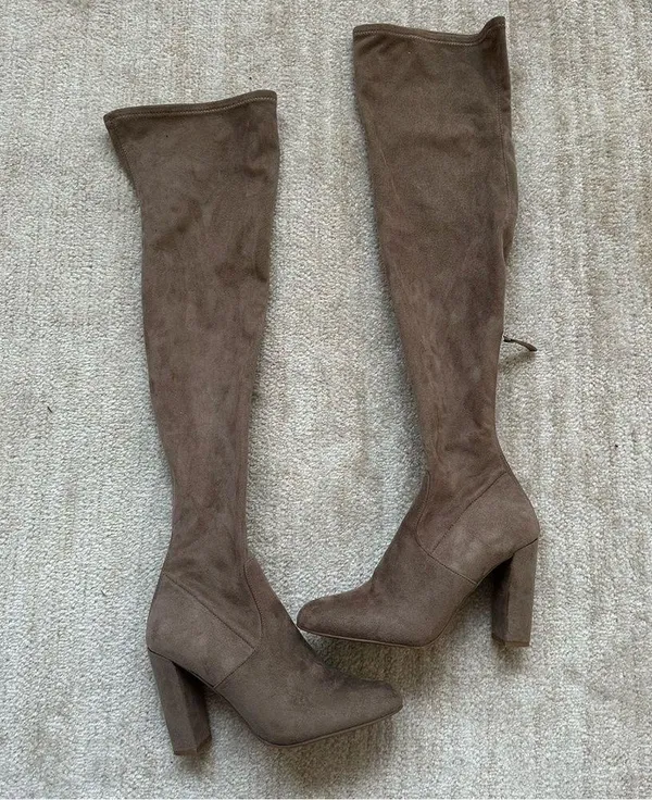 Steve Madden Emotions Suede Over the Knee Heel Boots - Image 3