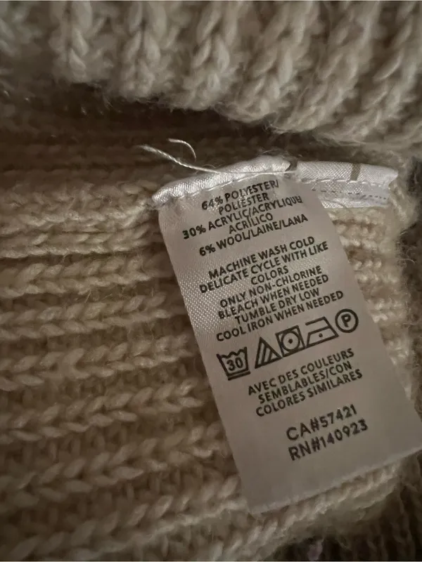 Loft Cream Knit Boatneck Women's Sweater - Image 6