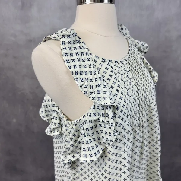 Abercrombie Fitch Womens Ruffle Top Small Romantic Cottage Boho Dainty Soft Girl - Image 3