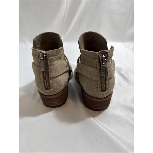 Lucky Brand Bolton Ankle Boots Women’s 8M Beige Suede Zip Up - Image 5