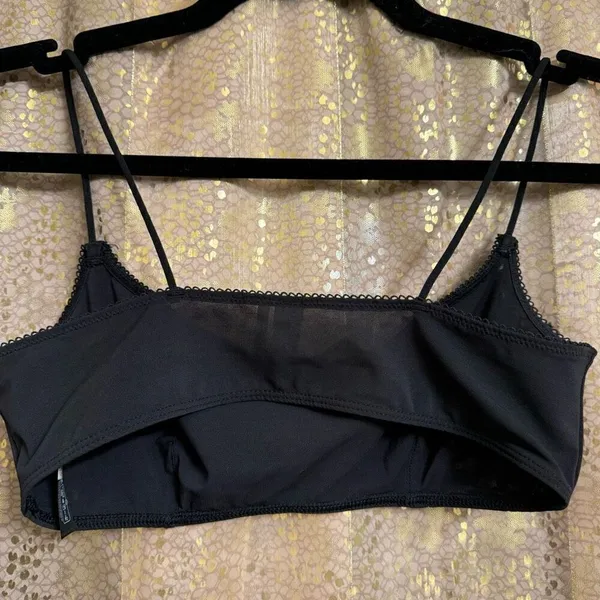 Urban Outfitters Black Out From Under Spaghetti Strap Unlined Bralette Small - Image 2