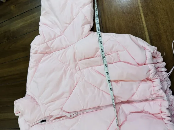 Love Tree Womens Size L Pink Cropped Puffer Jacket Full Zip Drawstring Hem NWOT - Image 6