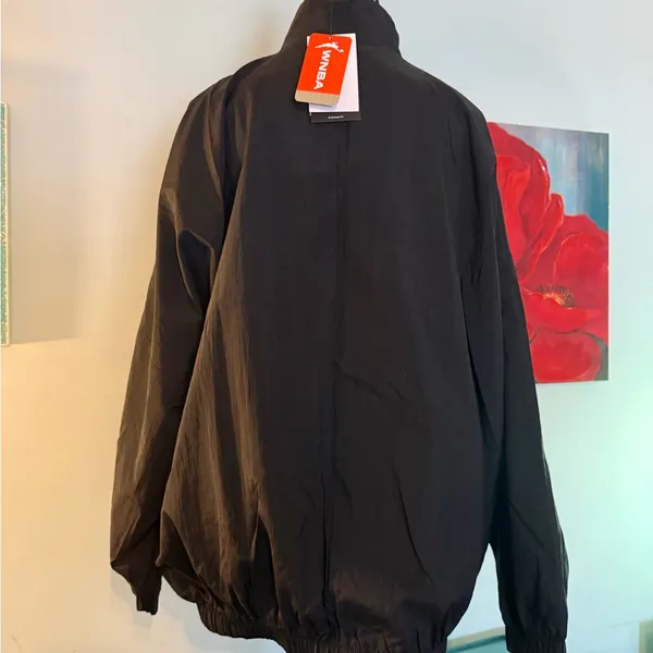 Nike Women's WNBA Black Essential Oversized Woven Full-Zip Jacket Large L $120 - Image 6