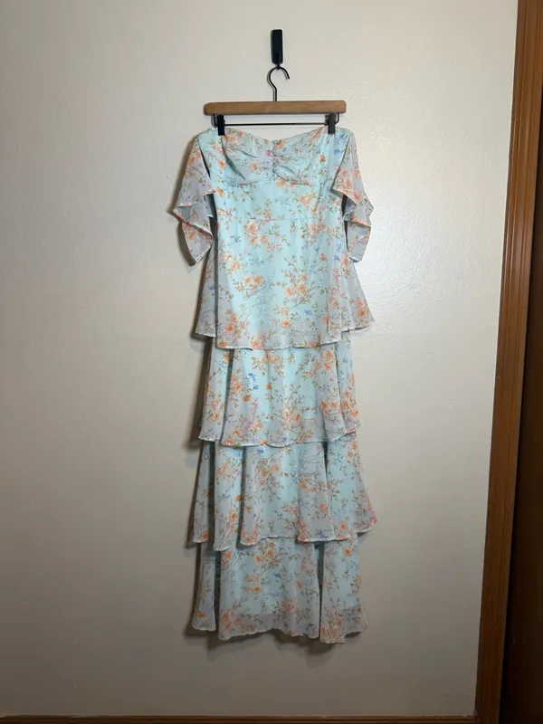 Lulus Charming Passion Floral‎ Off-shoulder Maxi Dress - Image 2