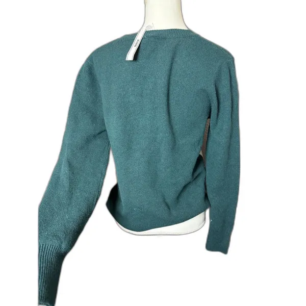VS PINK Collegiate Knit Crewneck Sweater, Deep Forest Apres Ski sz M NWT $69 - Image 5