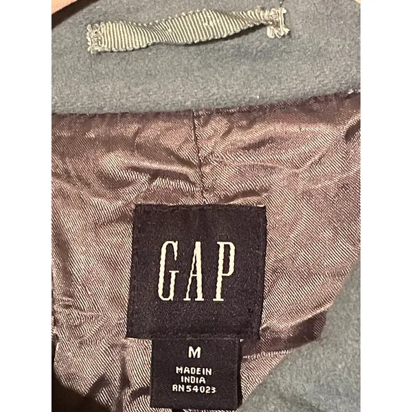 Gap Teal Zip n Toggle Y2K Peacoat size Medium - Image 8