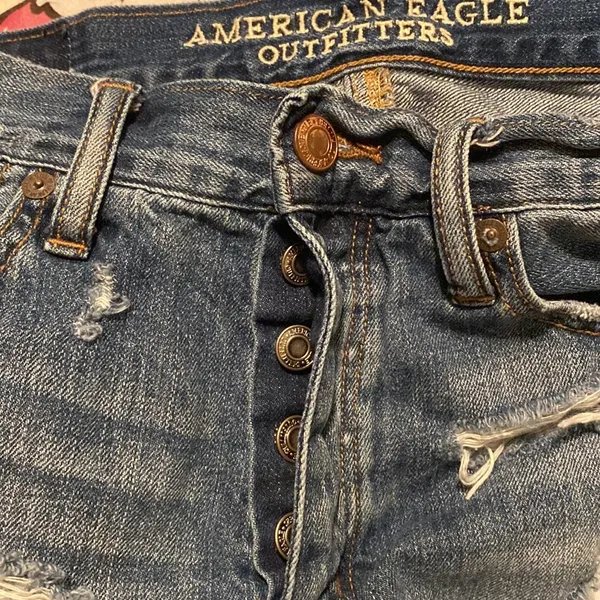 American Eagle Outfitters Hi-Rise Festival Distressed Jean Shorts Size 4 - Image 11
