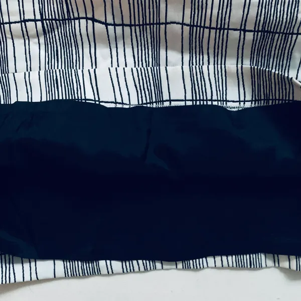 Loft White & Black Stripe Mini Skirt - Image 6