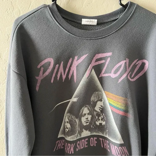 Pink Floyd Graphic Cropped Sweatshirt - Image 2