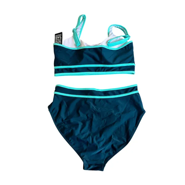 BMJL High Waist Cutout Teal Trim Swimsuit Women's‎ L New with Tags - Image 6