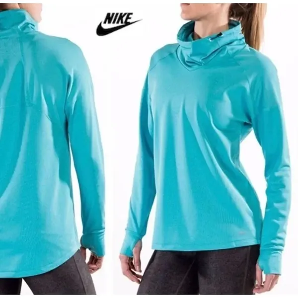 NIKE Women’s Relay Running Top Midweight Long Sleeve Funnel Neck Size XS - Image 2