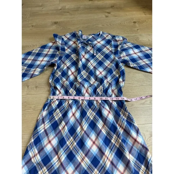 NWOT Gymboree Womens Matching Family Plaid Twill Tiered‎ Dress cotton size L - Image 7